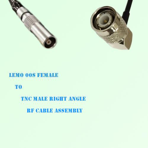 Lemo FFA 00S Female to TNC Male Right Angle RF Cable Assembly