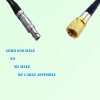 Lemo FFA 00S Male to Microdot 10-32 M5 Male RF Cable Assembly