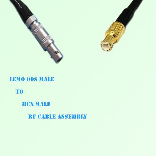 Lemo FFA 00S Male to MCX Male RF Cable Assembly