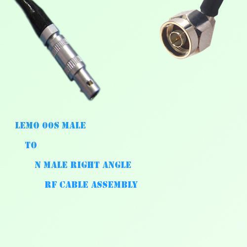 Lemo FFA 00S Male to N Male Right Angle RF Cable Assembly