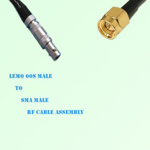 Lemo FFA 00S Male to SMA Male RF Cable Assembly