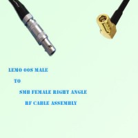 Lemo FFA 00S Male to SMB Female Right Angle RF Cable Assembly