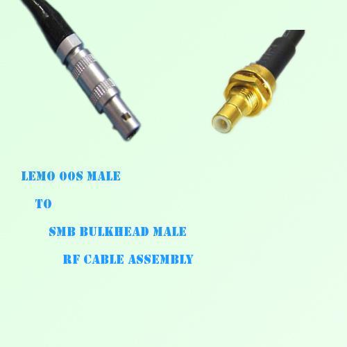 Lemo FFA 00S Male to SMB Bulkhead Male RF Cable Assembly Lemo FFA 00S Male to SMB Bulkhead Male RF Cable Assembly