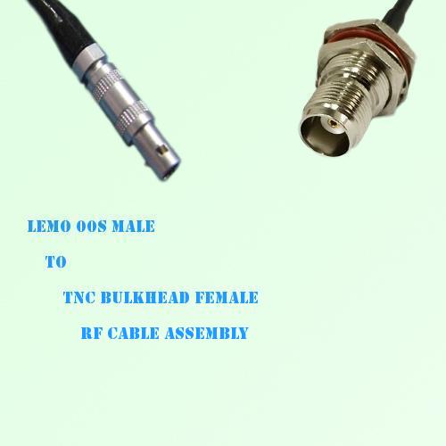 Lemo FFA 00S Male to TNC Bulkhead Female RF Cable Assembly