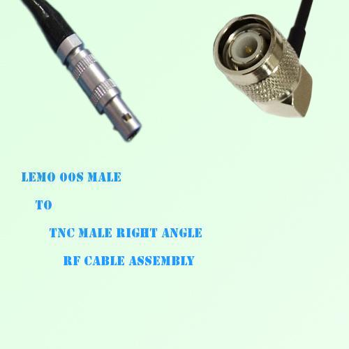 Lemo FFA 00S Male to TNC Male Right Angle RF Cable Assembly