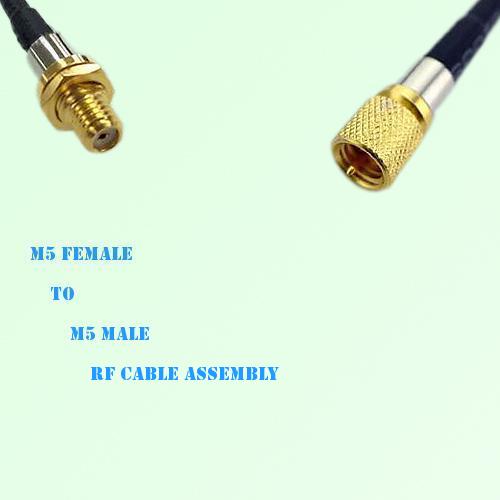 Microdot 10-32 M5 Female to Microdot 10-32 M5 Male RF Cable Assembly
