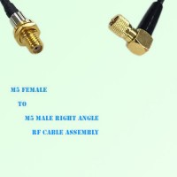 Microdot 10-32 M5 Female to Microdot 10-32 M5 Male R/A RF Cable
