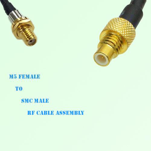 Microdot 10-32 M5 Female to SMC Male RF Cable Assembly
