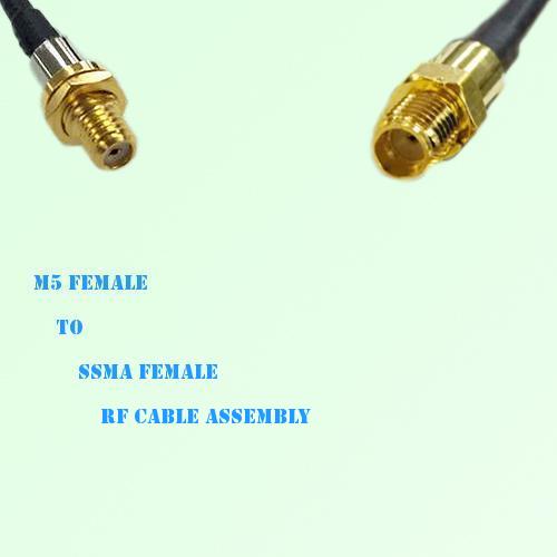 Microdot 10-32 M5 Female to SSMA Female RF Cable Assembly