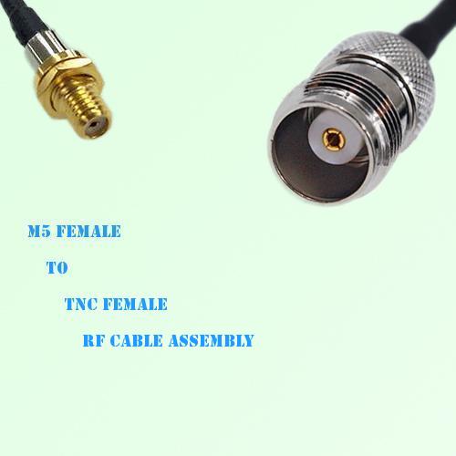 Microdot 10-32 M5 Female to TNC Female RF Cable Assembly
