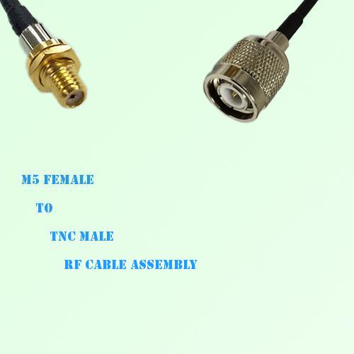 Microdot 10-32 M5 Female to TNC Male RF Cable Assembly