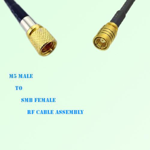 Microdot 10-32 M5 Male to SMB Female RF Cable Assembly