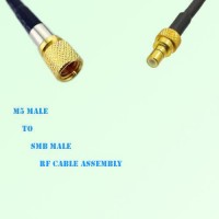 Microdot 10-32 M5 Male to SMB Male RF Cable Assembly