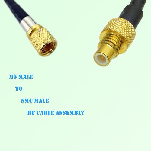 Microdot 10-32 M5 Male to SMC Male RF Cable Assembly