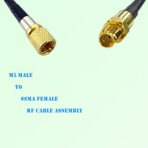 Microdot 10-32 M5 Male to SSMA Female RF Cable Assembly