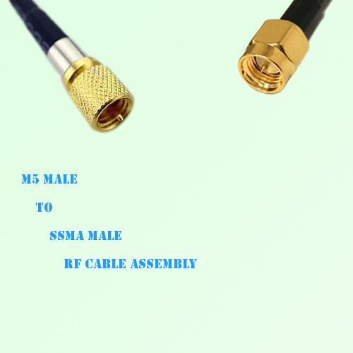 Microdot 10-32 M5 Male to SSMA Male RF Cable Assembly