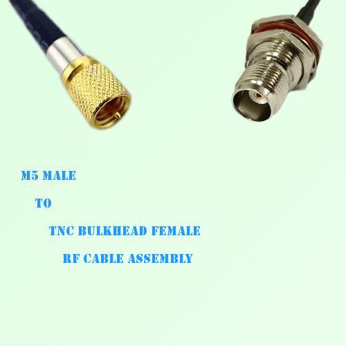 Microdot 10-32 M5 Male to TNC Bulkhead Female RF Cable Assembly