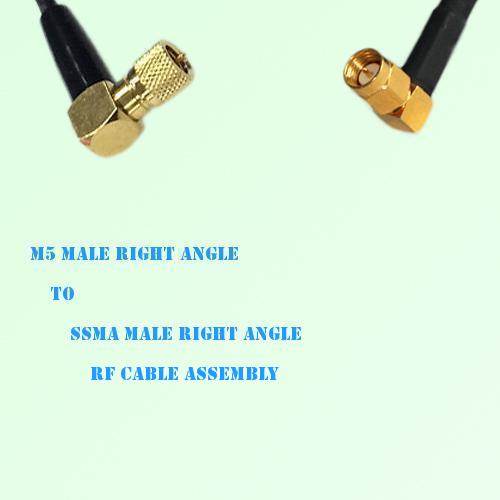 Microdot 10-32 M5 Male R/A to SSMA Male R/A RF Cable Assembly