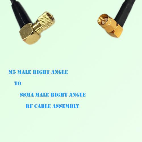 Microdot 10-32 M5 Male R/A to SSMA Male R/A RF Cable Assembly Microdot 10-32 M5 Male R/A to SSMA Male R/A RF Cable Assembly