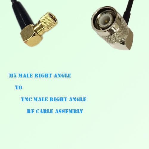 Microdot 10-32 M5 Male R/A to TNC Male R/A RF Cable Assembly