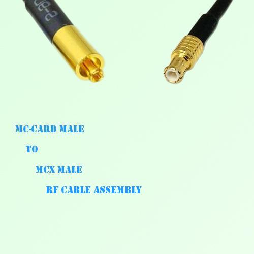 MC-Card Male to MCX Male RF Cable Assembly
