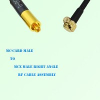 MC-Card Male to MCX Male Right Angle RF Cable Assembly