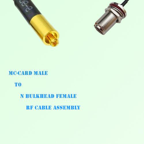 MC-Card Male to N Bulkhead Female RF Cable Assembly
