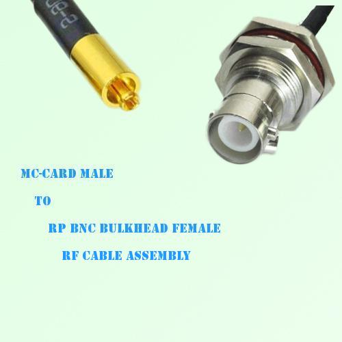 MC-Card Male to RP BNC Bulkhead Female RF Cable Assembly