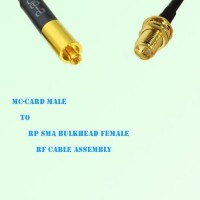 MC-Card Male to RP SMA Bulkhead Female RF Cable Assembly