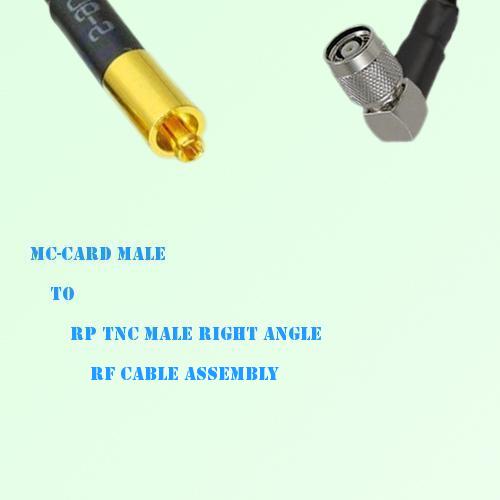 MC-Card Male to RP TNC Male Right Angle RF Cable Assembly MC-Card Male to RP TNC Male Right Angle RF Cable Assembly