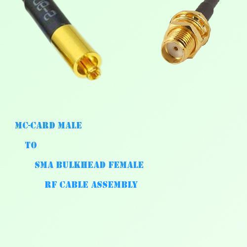 MC-Card Male to SMA Bulkhead Female RF Cable Assembly