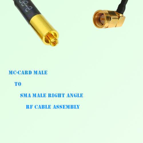 MC-Card Male to SMA Male Right Angle RF Cable Assembly