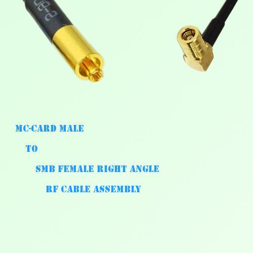 MC-Card Male to SMB Female Right Angle RF Cable Assembly