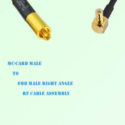 MC-Card Male to SMB Male Right Angle RF Cable Assembly MC-Card Male to SMB Male Right Angle RF Cable Assembly