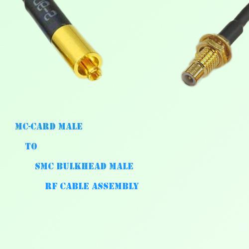 MC-Card Male to SMC Bulkhead Male RF Cable Assembly