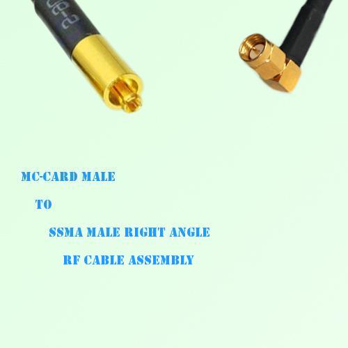 MC-Card Male to SSMA Male Right Angle RF Cable Assembly