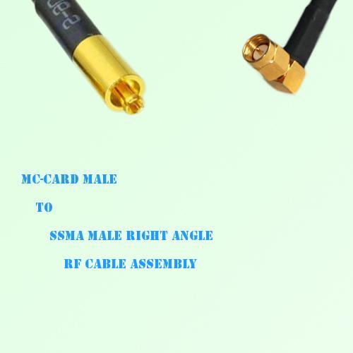 MC-Card Male to SSMA Male Right Angle RF Cable Assembly MC-Card Male to SSMA Male Right Angle RF Cable Assembly