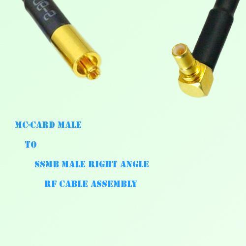 MC-Card Male to SSMB Male Right Angle RF Cable Assembly