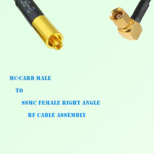 MC-Card Male to SSMC Female Right Angle RF Cable Assembly
