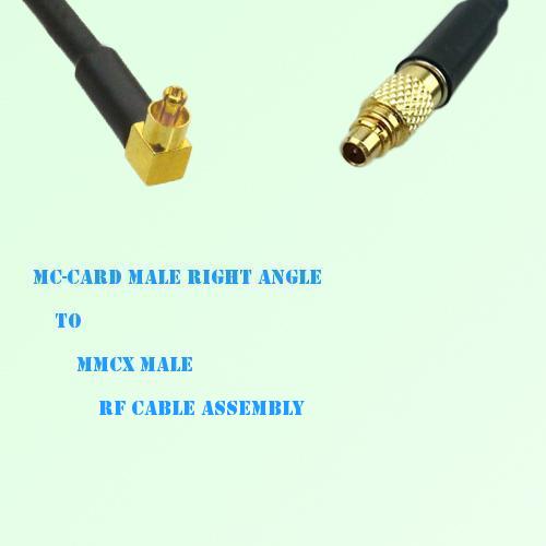 MC-Card Male Right Angle to MMCX Male RF Cable Assembly MC-Card Male Right Angle to MMCX Male RF Cable Assembly