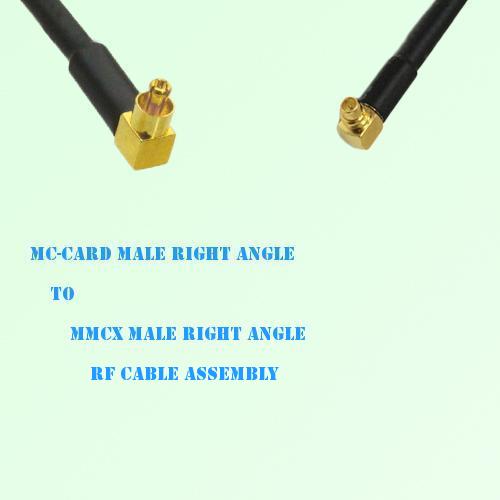 MC-Card Male Right Angle to MMCX Male Right Angle RF Cable Assembly MC-Card Male Right Angle to MMCX Male Right Angle RF Cable Assembly