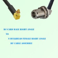 MC-Card Male R/A to N Bulkhead Female R/A RF Cable Assembly