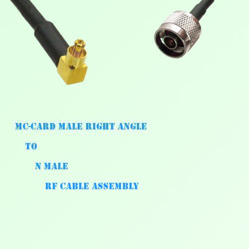 MC-Card Male Right Angle to N Male RF Cable Assembly
