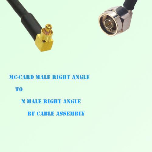 MC-Card Male Right Angle to N Male Right Angle RF Cable Assembly
