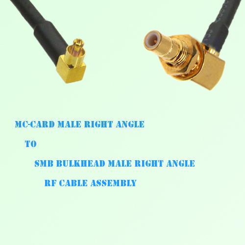MC-Card Male R/A to SMB Bulkhead Male R/A RF Cable Assembly