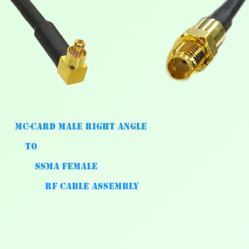 MC-Card Male Right Angle to SSMA Female RF Cable Assembly