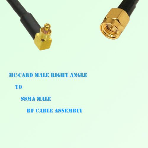 MC-Card Male Right Angle to SSMA Male RF Cable Assembly