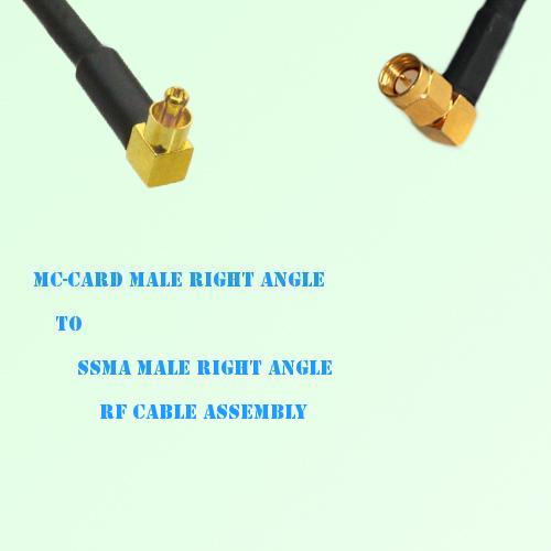 MC-Card Male Right Angle to SSMA Male Right Angle RF Cable Assembly