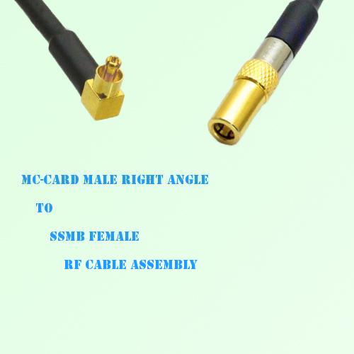MC-Card Male Right Angle to SSMB Female RF Cable Assembly