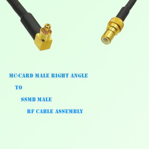 MC-Card Male Right Angle to SSMB Male RF Cable Assembly